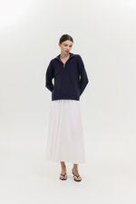 GENEVA HALF ZIP KNIT SWEATER
