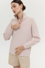 GENEVA HALF ZIP KNIT SWEATER