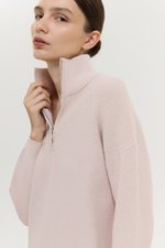 GENEVA HALF ZIP KNIT SWEATER