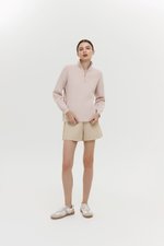 GENEVA HALF ZIP KNIT SWEATER