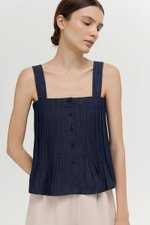 TRINNA DENIM STRAP TOP