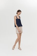 TRINNA DENIM STRAP TOP