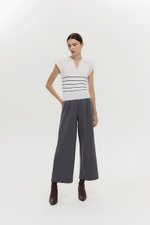 BRISTOL POLO STRIPED KNIT TOP