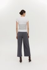 BRISTOL POLO STRIPED KNIT TOP
