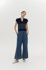 BRISTOL POLO STRIPED KNIT TOP
