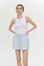 SIENNA PAPERBAG DRAWSTRING LINEN SHORTS
