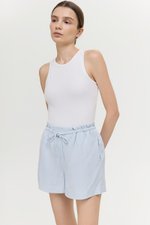 SIENNA PAPERBAG DRAWSTRING LINEN SHORTS