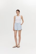 SIENNA PAPERBAG DRAWSTRING LINEN SHORTS