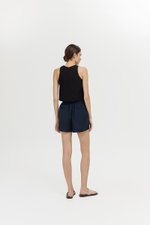 SIENNA PAPERBAG DRAWSTRING LINEN SHORTS