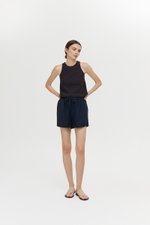 SIENNA PAPERBAG DRAWSTRING LINEN SHORTS