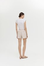 SIENNA PAPERBAG DRAWSTRING LINEN SHORTS