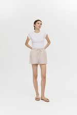 SIENNA PAPERBAG DRAWSTRING LINEN SHORTS