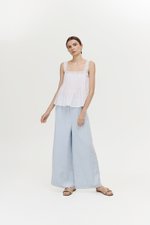 FIONA LACE TRIM PINTUCK TOP