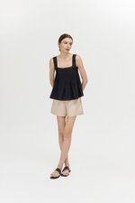 FIONA LACE TRIM PINTUCK TOP