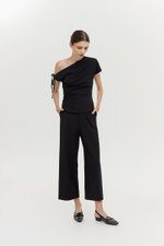 WINNIE ASYMMETRIC OFF SHOULDER RUCHED TOP