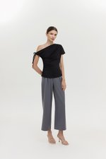 WINNIE ASYMMETRIC OFF SHOULDER RUCHED TOP