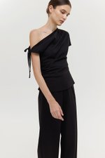 WINNIE ASYMMETRIC OFF SHOULDER RUCHED TOP