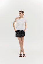 WINNIE ASYMMETRIC OFF SHOULDER RUCHED TOP