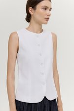 RAYEN LINEN BUTTONDOWN VEST TOP