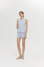 RAYEN LINEN BUTTONDOWN VEST TOP