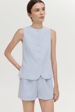 RAYEN LINEN BUTTONDOWN VEST TOP