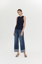 RAYEN LINEN BUTTONDOWN VEST TOP