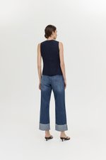 RAYEN LINEN BUTTONDOWN VEST TOP