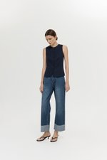 RAYEN LINEN BUTTONDOWN VEST TOP