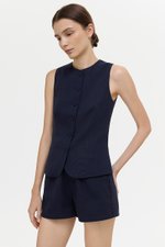 KIANNA TAILORED LINEN SHORTS