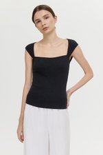 LIONA PADDED SWEETHEART RIBBED TOP