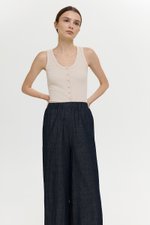 HARLOW WIDE LEG SOFT DENIM PANTS (PETITE)