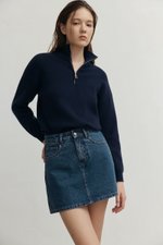 GENEVA HALF ZIP KNIT SWEATER