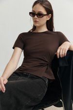 KATHLYN ASYMMETRIC KNOT TOP