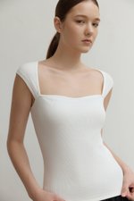 LIONA PADDED SWEETHEART RIBBED TOP