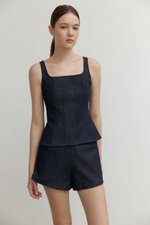 REIKA PANELLED DENIM TOP