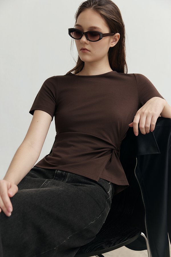 KATHLYN ASYMMETRIC KNOT TOP