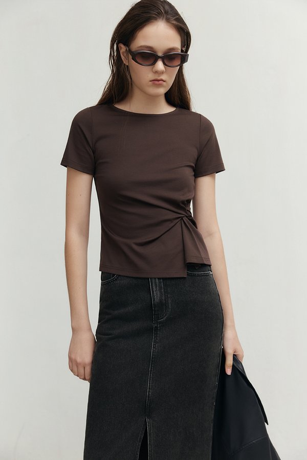 KATHLYN ASYMMETRIC KNOT TOP