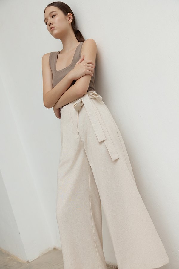 MARTHA WIDE LEG LINEN PANTS