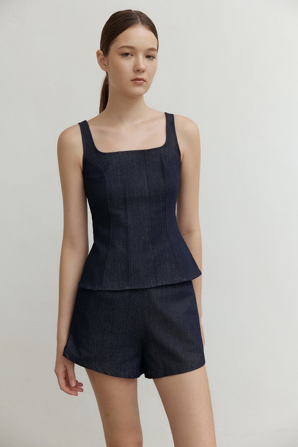 REIKA PANELLED DENIM TOP