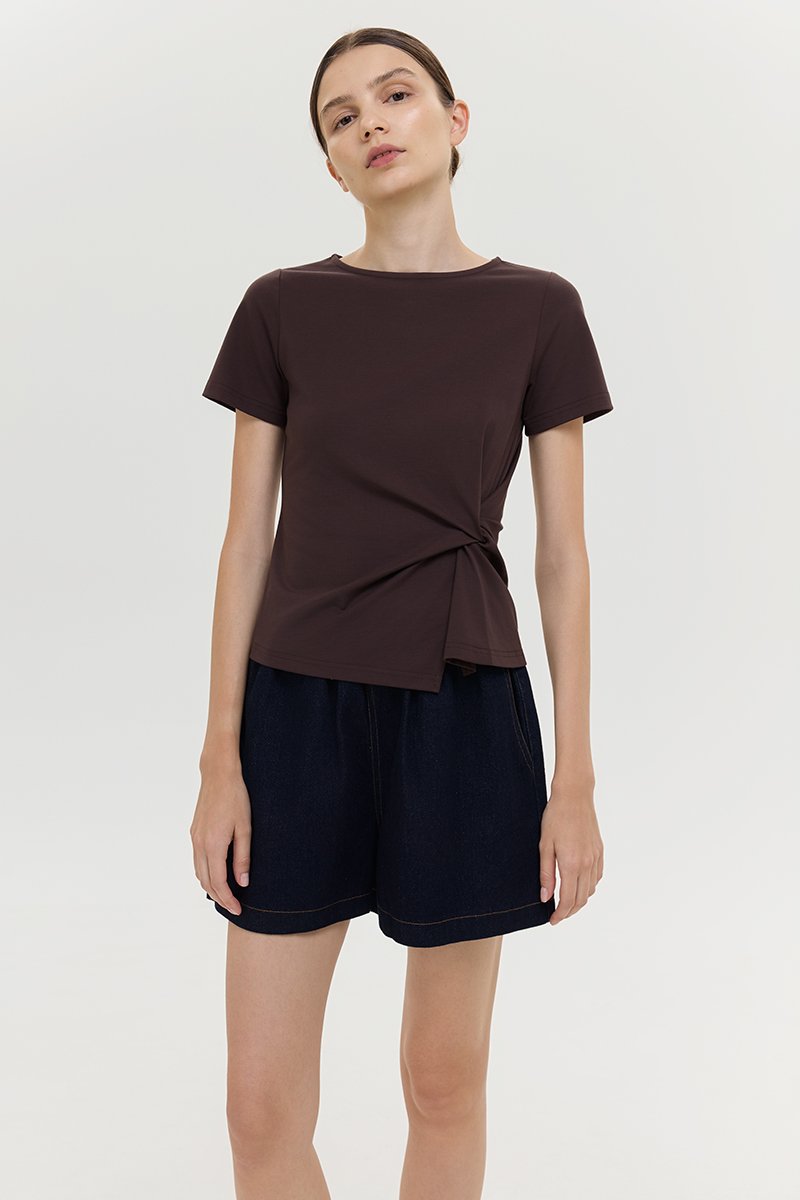 KATHLYN ASYMMETRIC KNOT TOP
