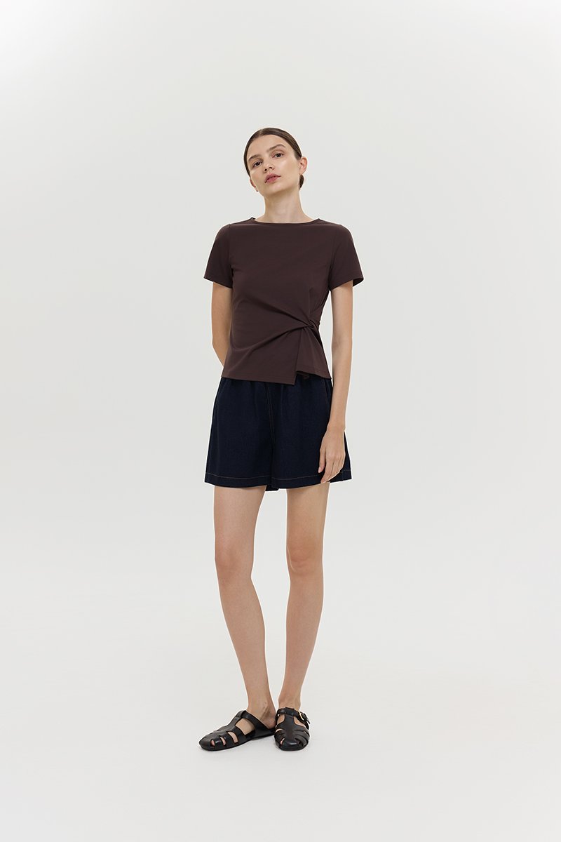 KATHLYN ASYMMETRIC KNOT TOP