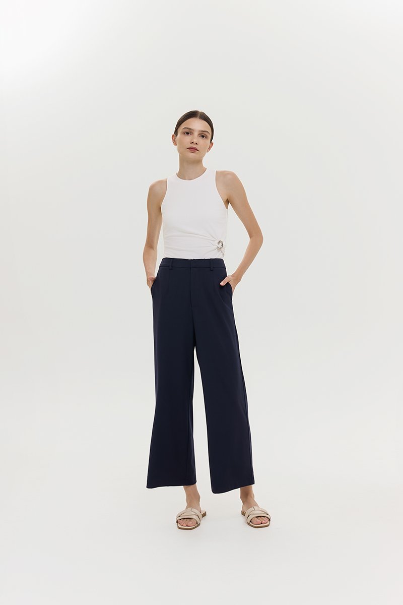 ELVA JERSEY TAILORED PANTS