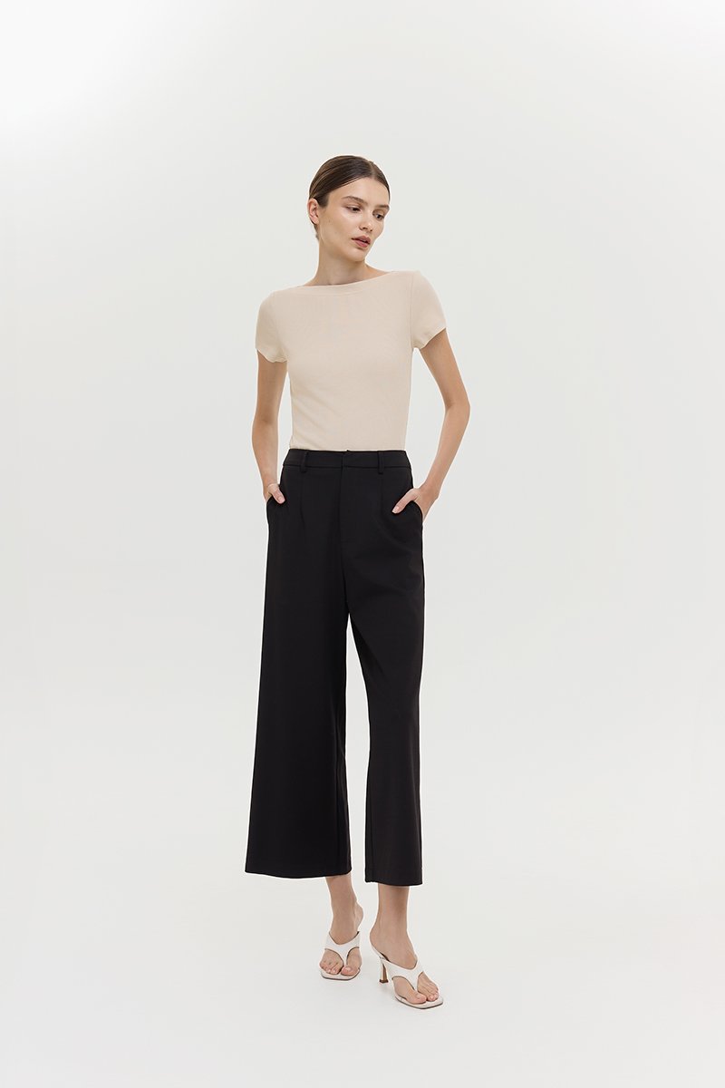 ELVA JERSEY TAILORED PANTS
