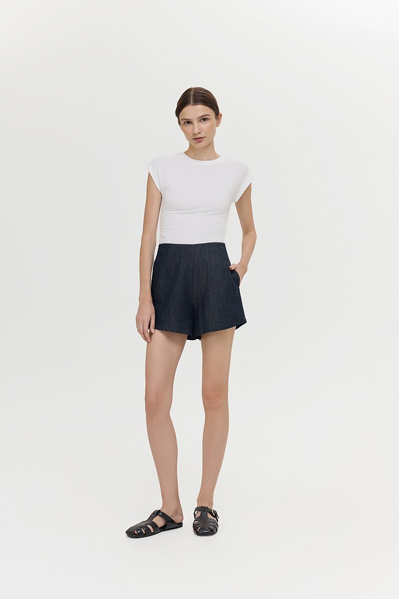 WYNSTON TAILORED DENIM SHORTS