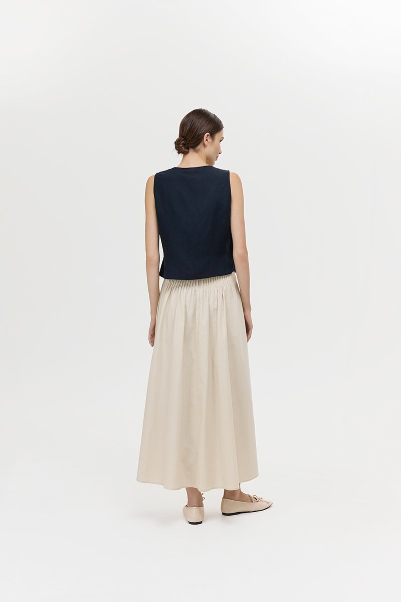 CALIA TIE WRAP LINEN TOP