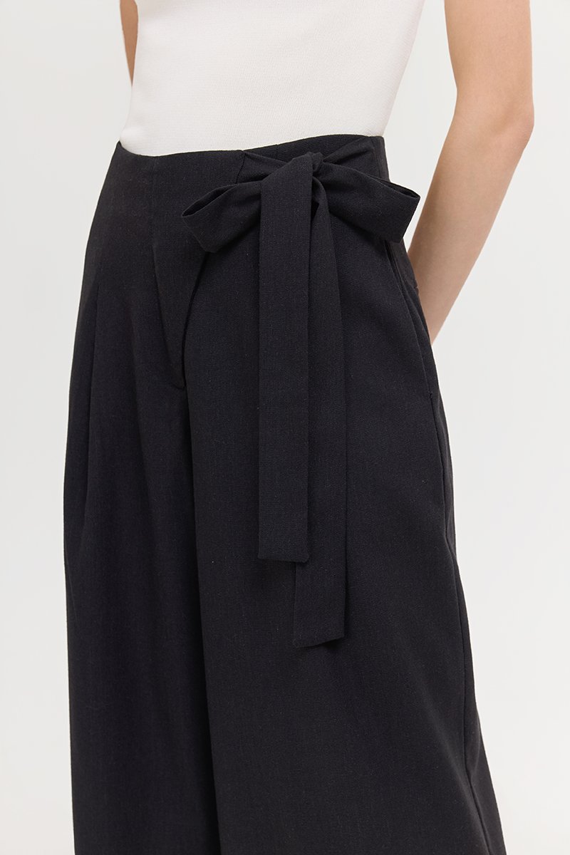 MARTHA WIDE LEG LINEN PANTS