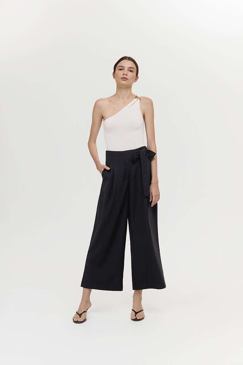 MARTHA WIDE LEG LINEN PANTS