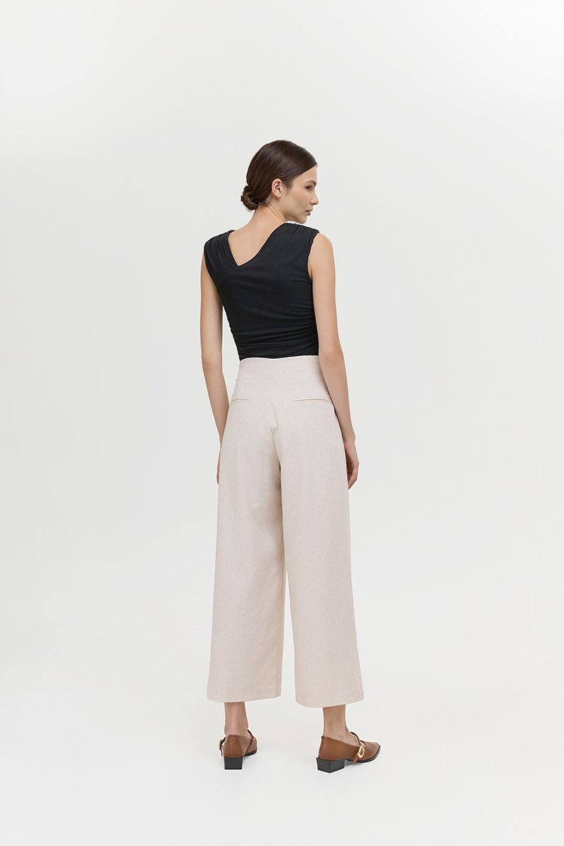 MARTHA WIDE LEG LINEN PANTS