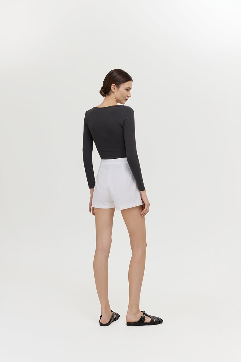 KIANNA TAILORED LINEN SHORTS
