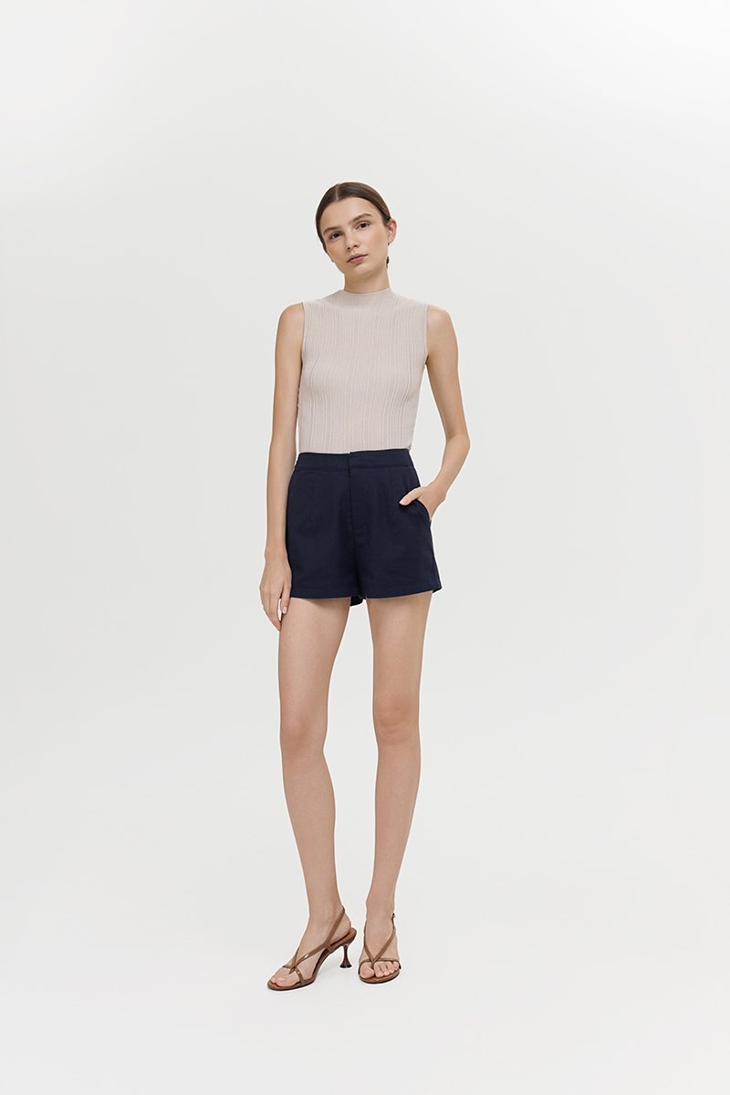 KIANNA TAILORED LINEN SHORTS